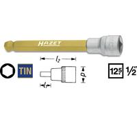 Douille-embout 6 pans intérieurs 5 mm Longueur: 140 mm Hazet 986KK-5 Propulseur: 1/2\ (12.5 mm) 1 pc(s)