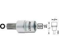 Douille-embout empreinte à crénaux Ribe CV 6 mm Longueur: 63 mm Hazet 991-6 Propulseur: 1/2\ (12.5 mm) 1 pc(s)