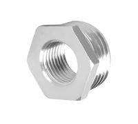Douille hexagonale de réduction, 1 pièce raccord de tuyauterie mâle 1-1/2" x femelle 1" NPT en acier inoxydable 304, adaptateur de tuyauterie réducteur pour plomberie, air et gaz.
