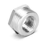 Douille hexagonale réductrice inox 304 mâle1/2" femelle1/8" 4pces | Adaptateur de réduction pour plomberie, air et gaz. Étanche et durable.