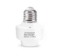 Douille Intelligente WiFi E26/E27, Adaptateur pour Ampoule, Support de Lampe avec Télécommande Sans Fil 2,4 GHz et Minuterie à Distance Via
