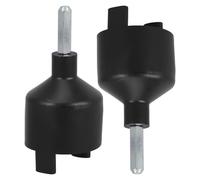Douille Isolante Autoperceuse PP pour Clôture Électrique 2 Pièces Noir | Compatible Perceuse, Usage Extérieur Jardins, Accessoires pour Poteaux, Format Portable