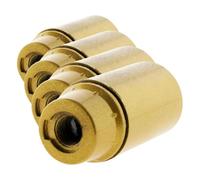 Douille lisse sans bague E14 - doré - Zenitech (Lot de 4)