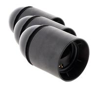 Douille lisse sans bague E27 - noir - Zenitech (Lot de 3)