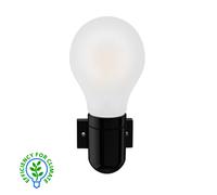 Douille murale en porcelaine FEL noir incl. lampe E27 efficacit