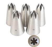 Douille Patisserie 5pcs/set Large Icing Piping Nozzles For Decorating Cake Baking Cookie Cupcake Nozzle Stainless Steel Pastry Tips(1B-5pcs)
