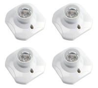 Douille Plafond E27 Visser, Douille E27 Garage, AC 220-240V, Support Douille pour Ampoule LED, Base Plafonnier Culot E27, lot de 4