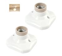 Douille Plafonnier E27 pour Ampoule LED Intérieure,Supports pour Éclairage Mur-Plafond,Résistante Haute Température,Base Plastique Ignifuge,Garage Atelier