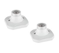 Douille plafonnier porcelaine E27 blanc 2 pcs - porte-lampe céramique 60W, 91×53×91 mm