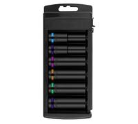 Douille Profonde Kit d'Allongés à Code Couleur pour Clés Hexagonales | Coffret à douilles avec entraînement industriel pour garage atelier mécaniciens dépannage routier