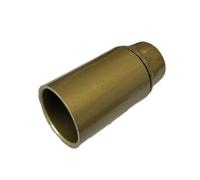 Douille R/Mignon en bakélite dorée. Son design élégant et fonctionnel apporte de la distinction à vos espaces. Compatible avec les ampoules standard, s'adapte à tout style décoratif.