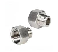 Douille réductrice hexagonale M8 femelle à mâle | Adaptateur haute pression en acier inoxydable 304 for manomètre(M8x1.25 Female,M10X1.5 MALE_FEMALE TO MALE)