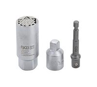 douille universelle 3/8 (9-21 mm) avec jeu d'adaptateurs 1/2 , 1/4 -