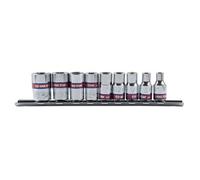 douilles 1/4 imperiales (pouces) 6 pans sur rail - King Tony