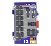 Douilles à choc Tivoly Technic Ø 8 à 24 mm + accessoires - Coffret de 12 pièces