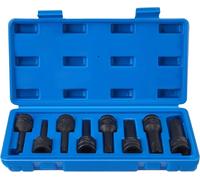 Douilles à choc Torx - Jeu de douilles - Emboîtement carré 1,27 cm - T20–T80 - Pour la réparation automobile - Avec boîte de rangement - Noir