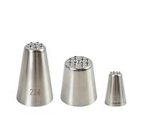 Douilles à gazon pâtisserie lot de 3, embouts douille herbe pour douille poche à douille en inox, décoration gâteau gazon fourrure cheveux, accessoires pâtisserie pour gâteaux cupcakes