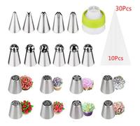 Douilles À Pâtisserie Pour Décoration De Pâtisserie, 30 Pcs Acier Inoxydable Douilles Patisserie Kits, Kit De Décoration De Gâteau