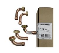 Douilles de brasage cuivre Saunier Duval Thema/Semia G3/4 90° pour plaque de raccordement