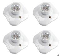 Douilles E27 - LARGEIGHT - Lot de 4 - Plastique Blanc - Pour Ampoule LED - AC 220-240V