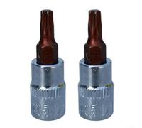Douilles Étoilées Femelles 1/4" pour Visseuse Choc Résistantes(T25) | Acier chrome vanadium, traitement thermique, résistance pour usure, couple élevé, pour t8 à T40