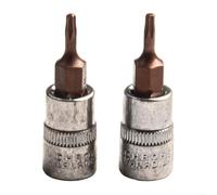 Douilles Étoilées Femelles 1/4" pour Visseuse Choc Résistantes(T8) | Acier chrome vanadium, traitement thermique, résistance pour usure, couple élevé, pour t8 à T40