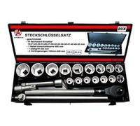 BGS technic KG Douilles PL 3/4 6 pans de 19 à 50 – Coffret 20 douilles et accessoires