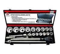 BGS technic KG Douilles PL 3/4 6 pans de 19 à 50 – Coffret 20 douilles et accessoires