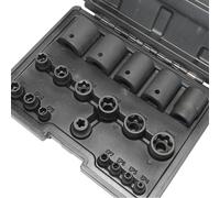Douilles Torx Plus, de taille EP4 à EP32, coffret de 19 pièces, entraxe 1/4" à 1/2"