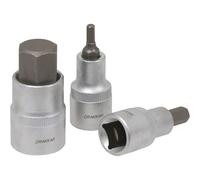 Douilles tournevis 1/2' avec embout 55mm hexagonal de 4 à 19mm - coffret métallique de 10 pcs DRAKKAR TOOLS - 10773
