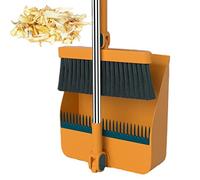 Dous Ensemble De Pelle À Poussière Et De Brosse, Brosse De Balayage Rotative À 180 Degrés, Pelle À Poussière Domestique avec Peigne À Dents en Acier Inoxydable pour Le Nettoyage Domestique Extérieur