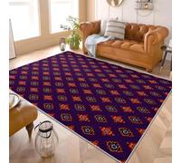 Doux Tapis Chambre D'enfant Décoration 160x230 cm Antidérapant Antifouling Impression 3d Style Ethnique RéTro Tapis Salon Chambre à Coucher, Paillasson, Lavable, Ne Perd Pas Ses Poils, Bleu Foncé