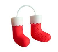 Doux thé en vrac raide, chaussette à thé,Infuseur à thé à mailles fines réutilisable | Réutilisable bas de Noël Forme passoire à thé noir
