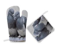 Doves Ensemble de gants de cuisine et maniques pour cuisine, grillades et appartements