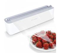 Dovipira Grand Distributeur Dérouleur Papier Aluminium et Film Alimentaire | Montage Magnétique et Adhésif, Rangement Papier Alu et Film Alimentaire avec Coupe Adapté au Film jusqu'à 32,5cm × 300m
