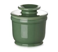 DOWAN Beurrier en Porcelaine, Pot à Beurre Français avec Couvercle pour Récipient à Beurre Frais Doux pour Beurre Fraîchement Aromatisé, pour le Petit Déjeuner, Passe au lave-vaisselle, Vert