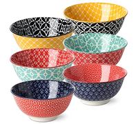 DOWAN Bols à Céréales en Porcelaine, 700ml Bol Petit Dejeuner/de Soupe Micro Ondes, Grand bol Japonais à l'Avoine Mignons pour Pâtes, Petite Salade, Ragoûts, Riz, Poids Léger, Lot de 4