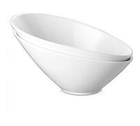 Bols à salade - DOWAN - Incliné - 769 ML - Lot de 2 - Porcelaine blanche