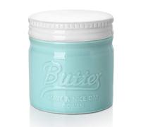 DOWAN Butter Keeper Pot à beurre français avec couvercle, pot à beurre en porcelaine style Mason Jar en relief, récipient à beurre en relief pour tartiner du beurre frais aromatisé fait maison, bleu