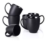 DOWAN Ensemble de 6 Tasses à Café Noires en Céramique de 473ml