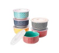 DOWAN Ramequins Lot, 6 X 120 ml Ramequins et Moules à Soufflés en Porcelaine, Ramequin Dessert pour Muffin, Ramequin Four à Pâtisserie, Glace, Sauce, Fruit, Collation, Ø 9cm-Couleurs Vives