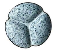Dowbom Assiettes de contrôle des portions, assiettes divisées pour adultes, plateau à déjeuner réutilisable à 3 sections, assiettes bariatriques pour le contrôle des portions (17,8 cm, B)