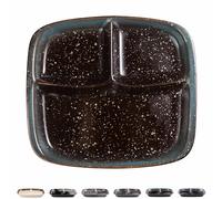 Dowbom Japaness Assiettes de contrôle des portions, assiettes divisées pour adultes, assiettes bariatriques pour contrôle des portions, plateau à déjeuner réutilisable à 3 sections (26,7 cm, C)
