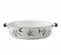Dowbom Plat de cuisson en céramique pour four, cocotte ronde pour four, ustensiles de cuisson en céramique vintage (C, 1,2 l)