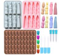 DOWNDRIFT Lot de 3 moule silicone halloween moule a chocolat mouletete de mort moules halloween moulesilicone tablette de chocolat Mouleen silicone HalloweenMoule à pralines pour chocolat bonbons