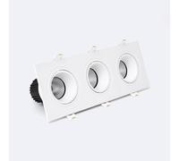 Downlight Carré Inclinable Led 27w Dimmable Coupe 235x75 Mm 2700k Blanc Blanc Chaud