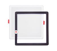Downlight Carré - Spot LED extra plat encastrable - cons. 12W/1650 lumens - CCT 3000K/4000K/6500K - Blanc/Noir