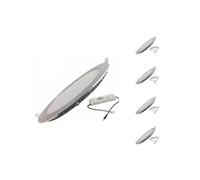 Downlight Dalle LED Extra Plate Ronde ALU 18W - Pack de 5 - Blanc Chaud 2300K - 3500K