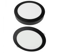 Downlight LED 24W rond CCT encastrable saillie noir