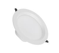 Downlight Led 24w Rond Lux Cri90 Coupe Ø 200 Mm Ip44 Blanc Chaud No Flicker 3000k